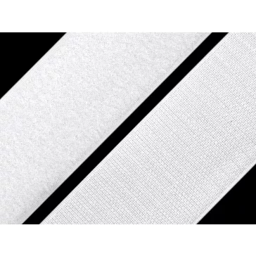 Tépőzár hurkos + bolyhos oldal 10 cm - 1 fehér