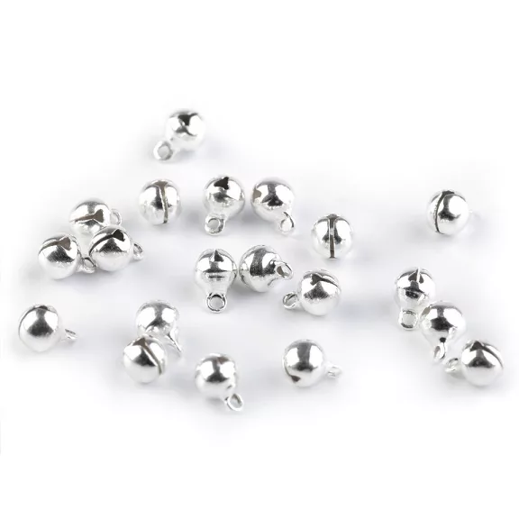 Csengettyű Ø6 mm - 1 ezüst (100 db-os csomagolás) Csengettyű Ø6 mm - 1 ezüst (100 db-os csomagolás)