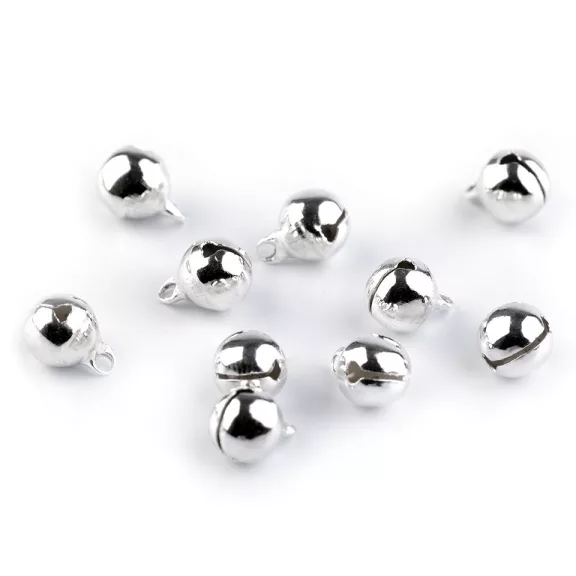Csengettyű Ø8 mm - 1 ezüst (10 db-os csomagolás) Csengettyű Ø8 mm - 1 ezüst (10 db-os csomagolás)