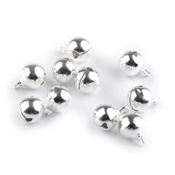 Csengettyű Ø10 mm - 1 ezüst (2000 db-os csomagolás) Csengettyű Ø10 mm - 1 ezüst (2000 db-os csomagolás)