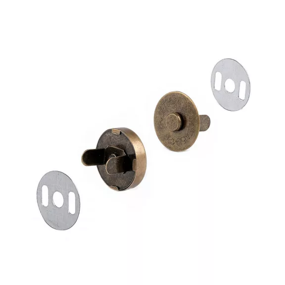 Mágneszár Ø18 mm nikkel - 3 ósárgaréz (20 szett) Mágneszár Ø18 mm nikkel - 3 ósárgaréz (20 szett)
