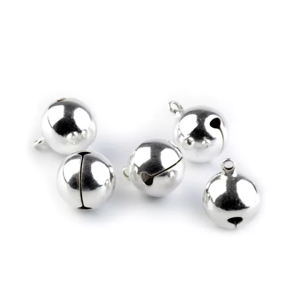 Csengettyű Ø13, 15 mm - 1 (Ø13 mm) ezüst (20 db-os csomagolás) Csengettyű Ø13, 15 mm - 1 (Ø13 mm) ezüst (20 db-os csomagolás)