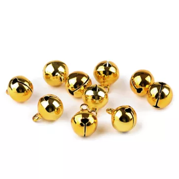 Csengettyű Ø12 mm - 2 sárga arany (10 db-os csomagolás)
