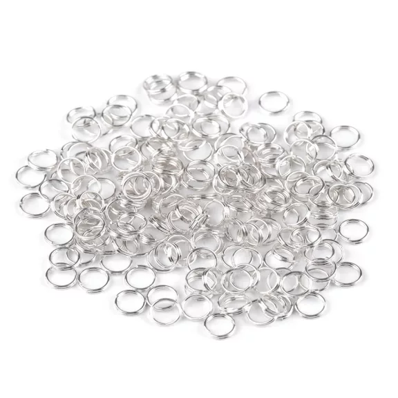 Összekötő karika Ø6 mm dupla - 7 középezüst (20 g-os csomagolás) Összekötő karika Ø6 mm dupla - 7 középezüst (20 g-os csomagolás)