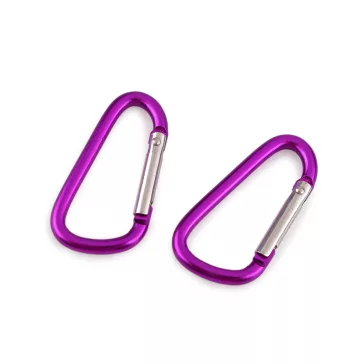 Fém karabíner 24x48 mm - 4 lila (20 db-os csomagolás)