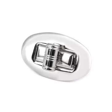 Fém táska zár 20x32 mm forgó kapocs - nikkel (50 szett)