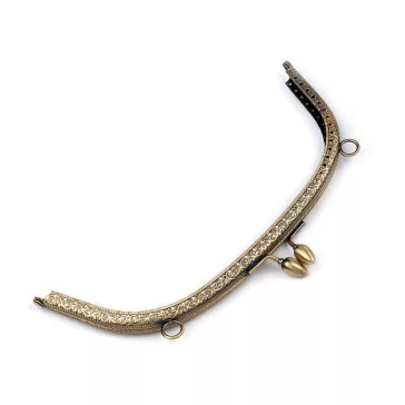   Keret táska készítésére felvarrható 20,5x14,5 cm - 1 sárgaréz (5 db-os csomagolás)