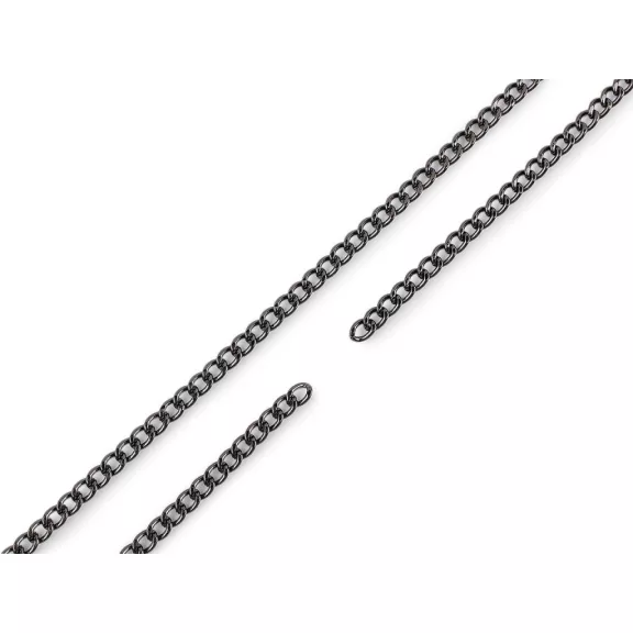 Fém táskalánc 120 cm - 2 nikkel fekete (1 db-os csomagolás) Fém táskalánc 120 cm - 2 nikkel fekete (1 db-os csomagolás)