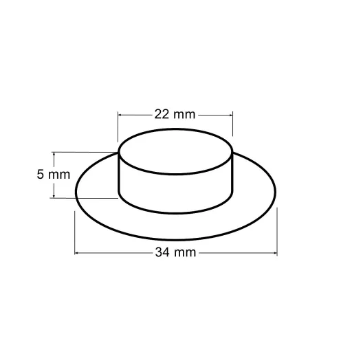 Ringli alátéttel belső Ø22 mm / külső Ø34 mm