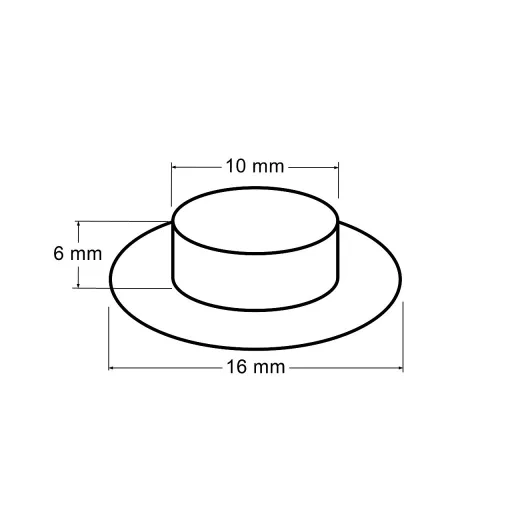 Ringli alátéttel belső Ø10 mm / külső Ø16 mm