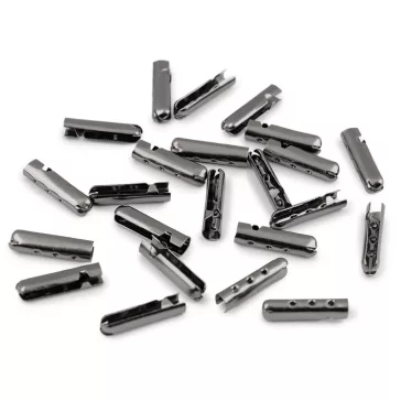   Fém zsinórvég Ø3,3 mm sima - nikkel fekete (500 db-os csomagolás)