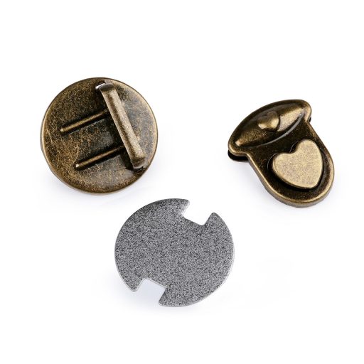 Táska zár készlet 30x32 mm szív kapocs