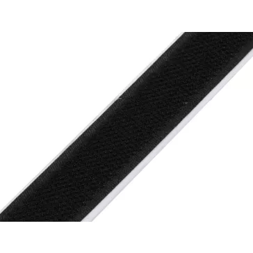   Öntapadós tépőzár hurkos oldal 20 mm - fekete (100 m-os csomagolás)