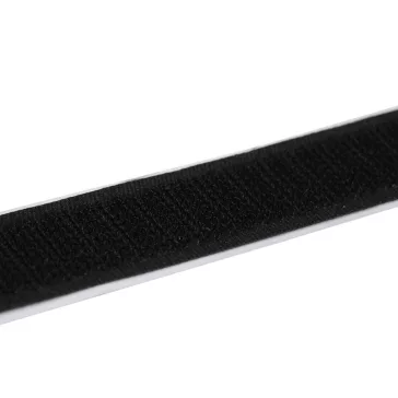   Öntapadós tépőzár hurkos oldal 20 mm - fekete (100 m-os csomagolás)