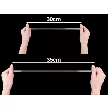   Szilikon gumi szalag széles 10 mm szilárd - átlátszó (60 m-os csomagolás)