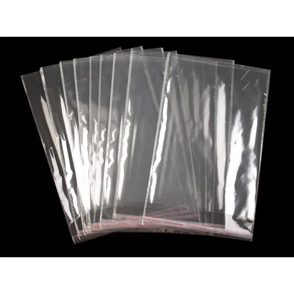 PP ragasztócsíkos celofán tasak jellegű BOPP tasak 20x29 cm - átlátszó (400 db-os csomagolás) PP ragasztócsíkos celofán tasak jellegű BOPP tasak 20x29 cm - átlátszó (400 db-os csomagolás)