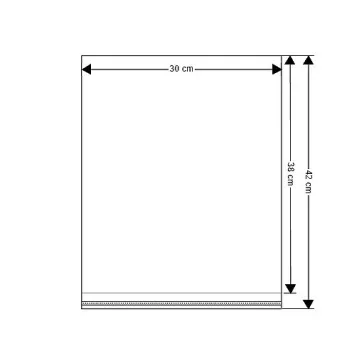  PP ragasztócsíkos celofán tasak jellegű BOPP tasak 30x38 cm - átlátszó (100 db-os csomagolás)
