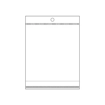   PP ragasztócsíkos celofán tasak jellegű BOPP tasak akasztóval 10x13,5 cm - átlátszó (100 db-os csomagolás)