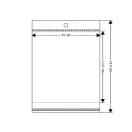 PP ragasztócsíkos celofán tasak jellegű BOPP tasak akasztóval 10x13,5 cm - átlátszó (24000 db-os csomagolás)