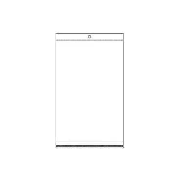   PP ragasztócsíkos celofán tasak jellegű BOPP tasak akasztóval 13x22cm - átlátszó (12000 db-os csomagolás)