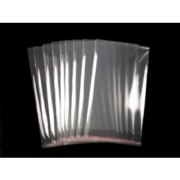   PP ragasztócsíkos celofán tasak jellegű BOPP tasak 17x28 cm - átlátszó (500 db-os csomagolás)