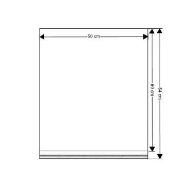   PP ragasztócsíkos celofán tasak jellegű BOPP tasak 50x60 cm - átlátszó (100 db-os csomagolás)