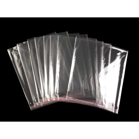 PP ragasztócsíkos celofán tasak jellegű BOPP tasak 20x20 c - átlátszó (1000 db-os csomagolás) PP ragasztócsíkos celofán tasak jellegű BOPP tasak 20x20 c - átlátszó (1000 db-os csomagolás)