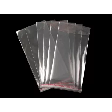   PP ragasztócsíkos celofán tasak jellegű BOPP tasak 11x20 c - átlátszó (100 db-os csomagolás)
