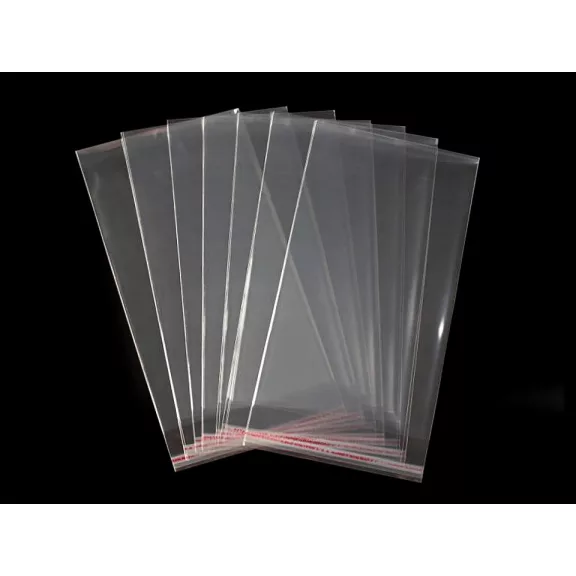 PP ragasztócsíkos celofán tasak jellegű BOPP tasak 14x25 c - átlátszó (1000 db-os csomagolás) PP ragasztócsíkos celofán tasak jellegű BOPP tasak 14x25 c - átlátszó (1000 db-os csomagolás)