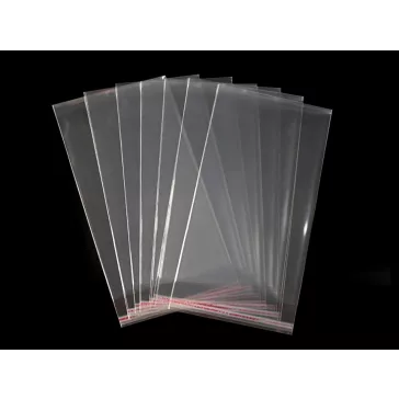   PP ragasztócsíkos celofán tasak jellegű BOPP tasak 14x25 c - átlátszó (13000 db-os csomagolás)