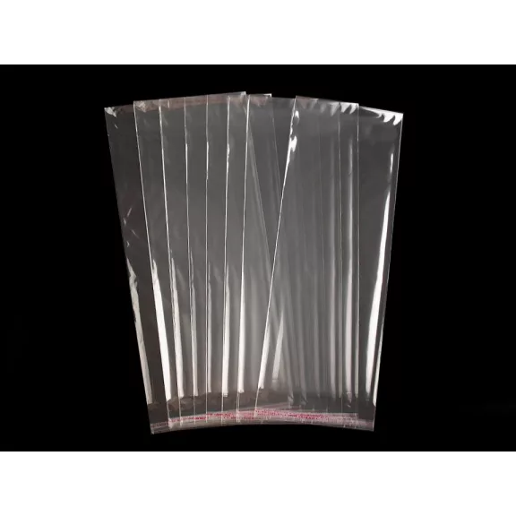 Ragasztócsíkos celofán tasak jellegű BOPP tasak 13x33 cm - átlátszó (400 db-os csomagolás) Ragasztócsíkos celofán tasak jellegű BOPP tasak 13x33 cm - átlátszó (400 db-os csomagolás)