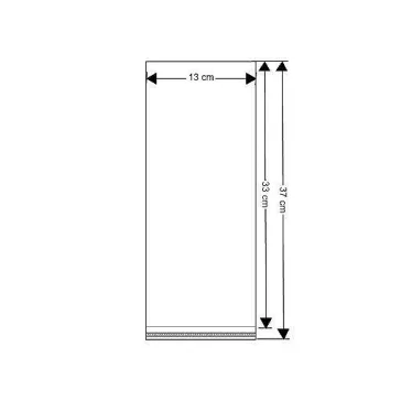   Ragasztócsíkos celofán tasak jellegű BOPP tasak 13x33 cm - átlátszó (100 db-os csomagolás)