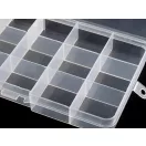 Műanyag rekeszes doboz 10x17x2,2 cm - Transparent (16 db-os csomagolás) Műanyag rekeszes doboz 10x17x2,2 cm - Transparent (16 db-os csomagolás)