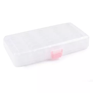   Műanyag doboz 9x19x3,5 cm gyöngyökre - Transparent (5 db-os csomagolás)