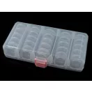 Műanyag doboz 9x19x3,5 cm gyöngyökre - Transparent (1 db-os csomagolás) Műanyag doboz 9x19x3,5 cm gyöngyökre - Transparent (1 db-os csomagolás)