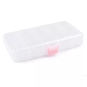  Műanyag doboz 9x19x3,5 cm gyöngyökre - Transparent (1 db-os csomagolás)