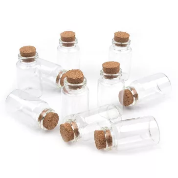 Üvegcse parafadugóval 20x40 mm - Transparent (2240 fiola)