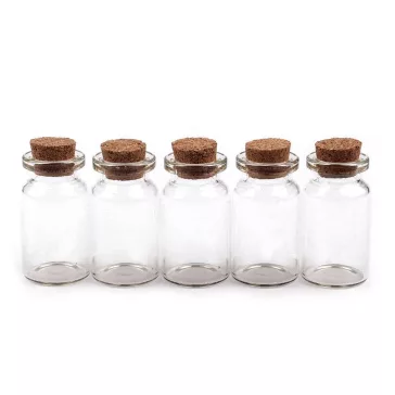 Üvegcse parafadugóval 20x40 mm - Transparent (20 fiola)