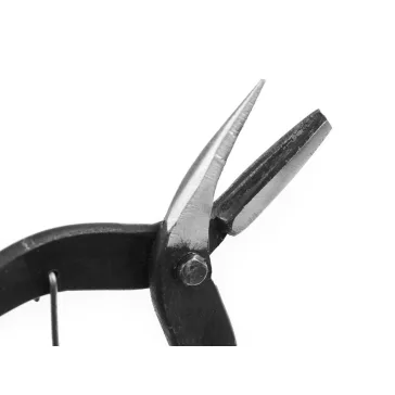   Ékszerkészítéshez fogó STEEL 160 mm  rovátkás - sötétpiros (1 db-os csomagolás)