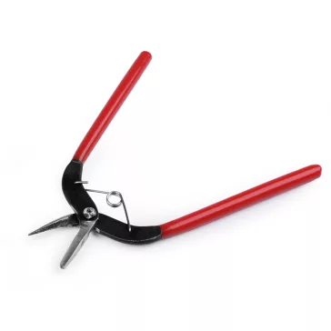   Ékszerkészítéshez fogó STEEL 160 mm  rovátkás - sötétpiros (3 db-os csomagolás)