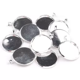 Fém medál alap Ø 25 mm sima félkész árú