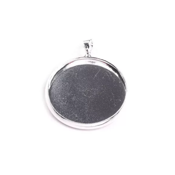Fém medál alap Ø 25 mm sima félkész árú - 1 platina (1 db-os csomagolás) Fém medál alap Ø 25 mm sima félkész árú - 1 platina (1 db-os csomagolás)