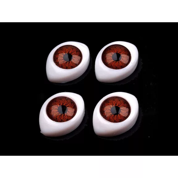 Ragasztható szemek 12x17 mm - 2 barna (20 db-os csomagolás) Ragasztható szemek 12x17 mm - 2 barna (20 db-os csomagolás)