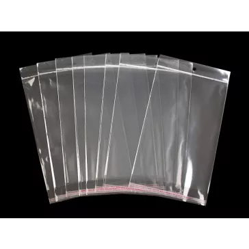   PP ragasztócsíkos celofán tasak jellegű BOPP tasak akasztóval 17x25,5 - 26 cm - 17x25,5cm átlátszó (9600 db-os csomagolás)