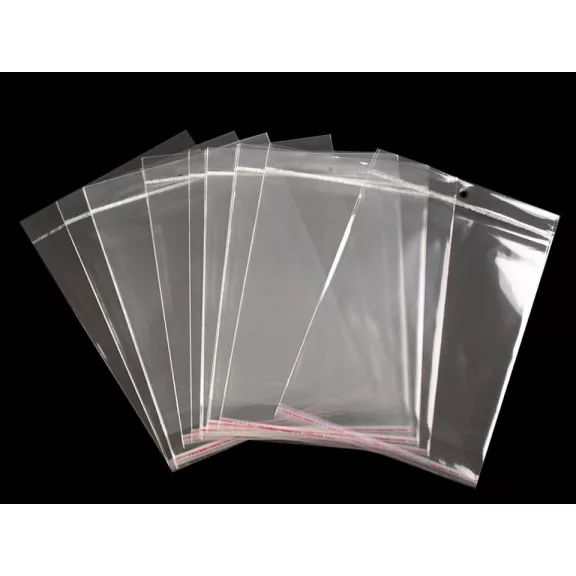 PP ragasztócsíkos celofán tasak jellegű BOPP tasak akasztóval20x24 cm - átlátszó (8000 db-os csomagolás) PP ragasztócsíkos celofán tasak jellegű BOPP tasak akasztóval20x24 cm - átlátszó (8000 db-os csomagolás)