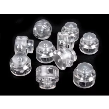   Rugós, zsinór szabályozó, zsinórvég 13x15 mm malacka - 1 átlátszó (200 db-os csomagolás)