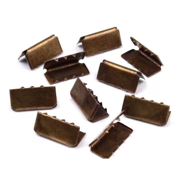   Fém szalagvég 20 mm zsinórvég - 1 nikkel (100 db-os csomagolás)