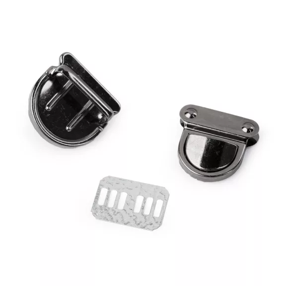 Táska kapocs 30x31 mm - 4 nikkel fekete (10 szett) Táska kapocs 30x31 mm - 4 nikkel fekete (10 szett)