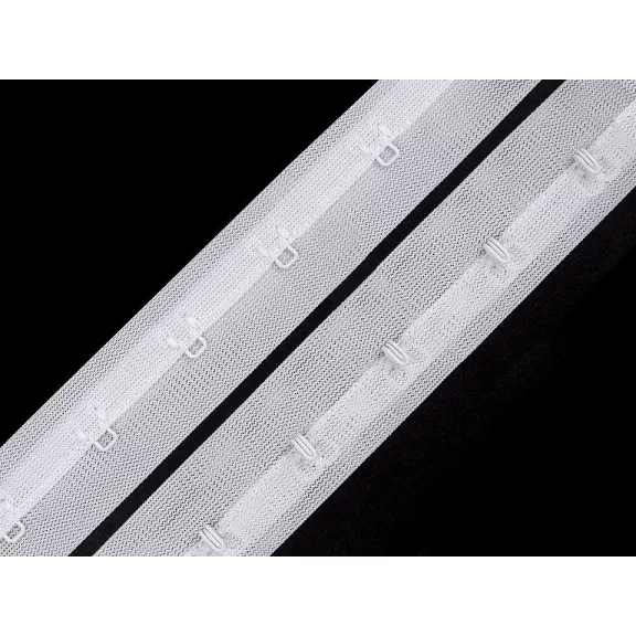 Korzett francia kapocs PES szélessége 25 mm egysoros - 1 fehér Korzett francia kapocs PES szélessége 25 mm egysoros - 1 fehér