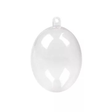   Átlátszó műanyag tojás 4,5x6 cm 2 részes - Transparent (2 db-os csomagolás)